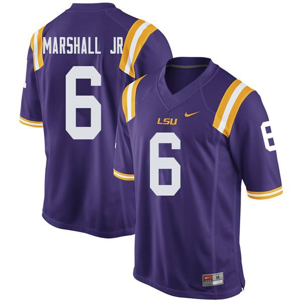 Men #6 Terrace Marshall Jr. LSU Tigers College Football Jerseys Sale-Purple